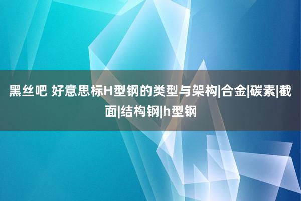 黑丝吧 好意思标H型钢的类型与架构|合金|碳素|截面|结构钢|h型钢